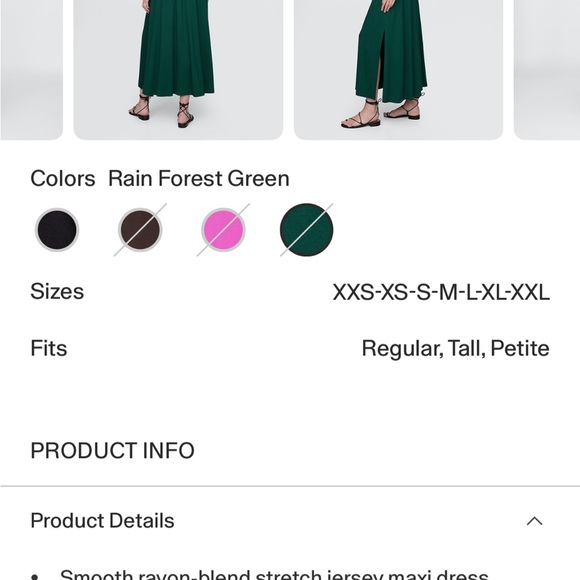 GAP Dark Green Maxi dress NWT - Picture 11 of 11